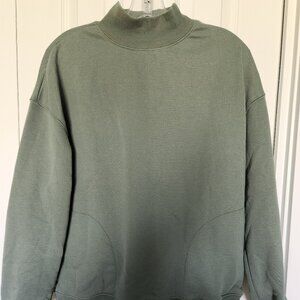 KEEP IT MOVING SAGE MOCK NECK SWEATSHIRT (S)